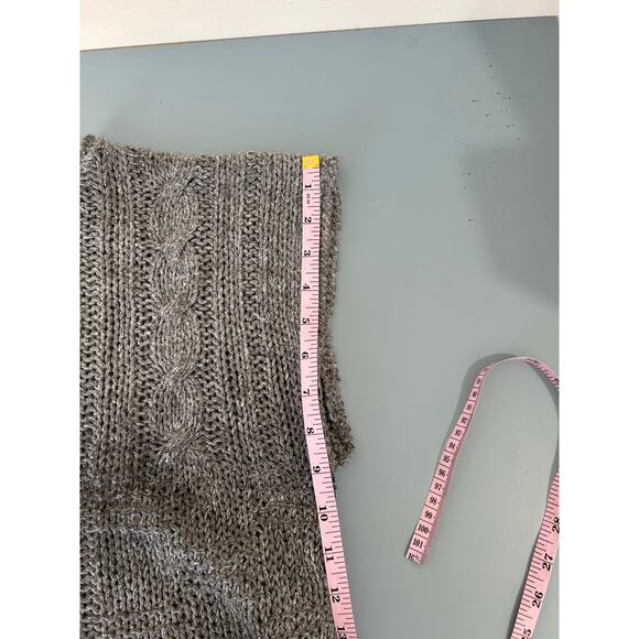 Country Surburban vintage hand knit sweater vest grey womens M - Picture 6 of 7